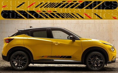 Side Stripe Decal Graphic Sticker Kit Compatible with Nissan Juke N Sport 2024