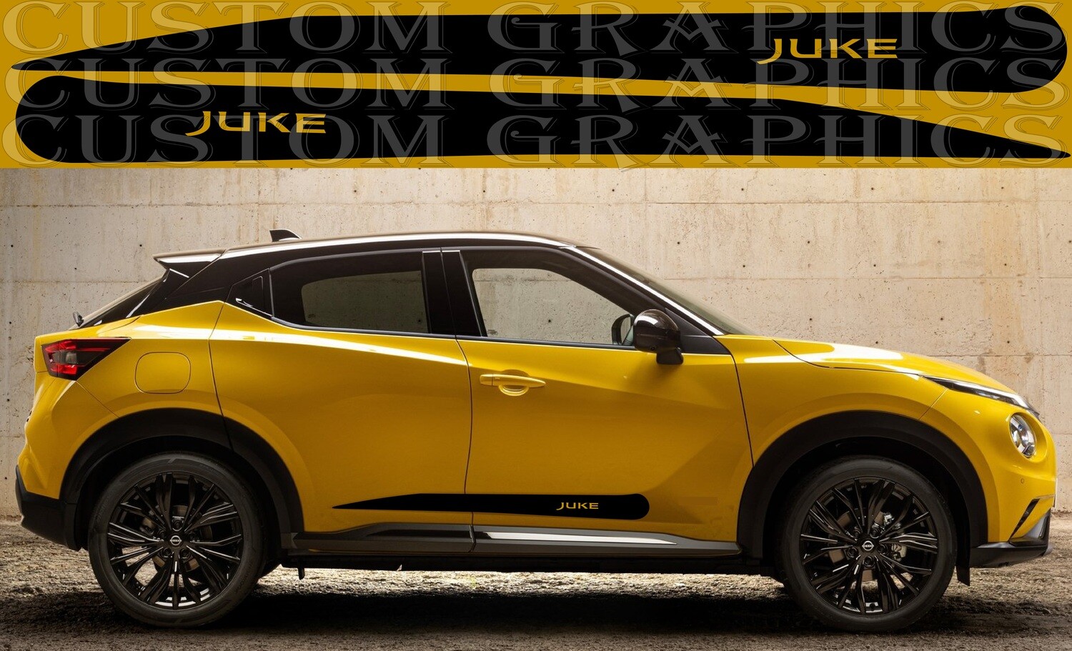 2X Side door stripe vinyl decal graphic sticker Kit Compatible with Nissan Juke N Sport 2024