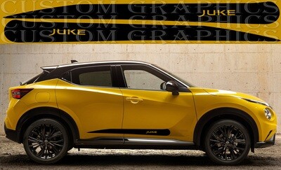 2X Side door stripe vinyl decal graphic sticker Kit Compatible with Nissan Juke N Sport 2024