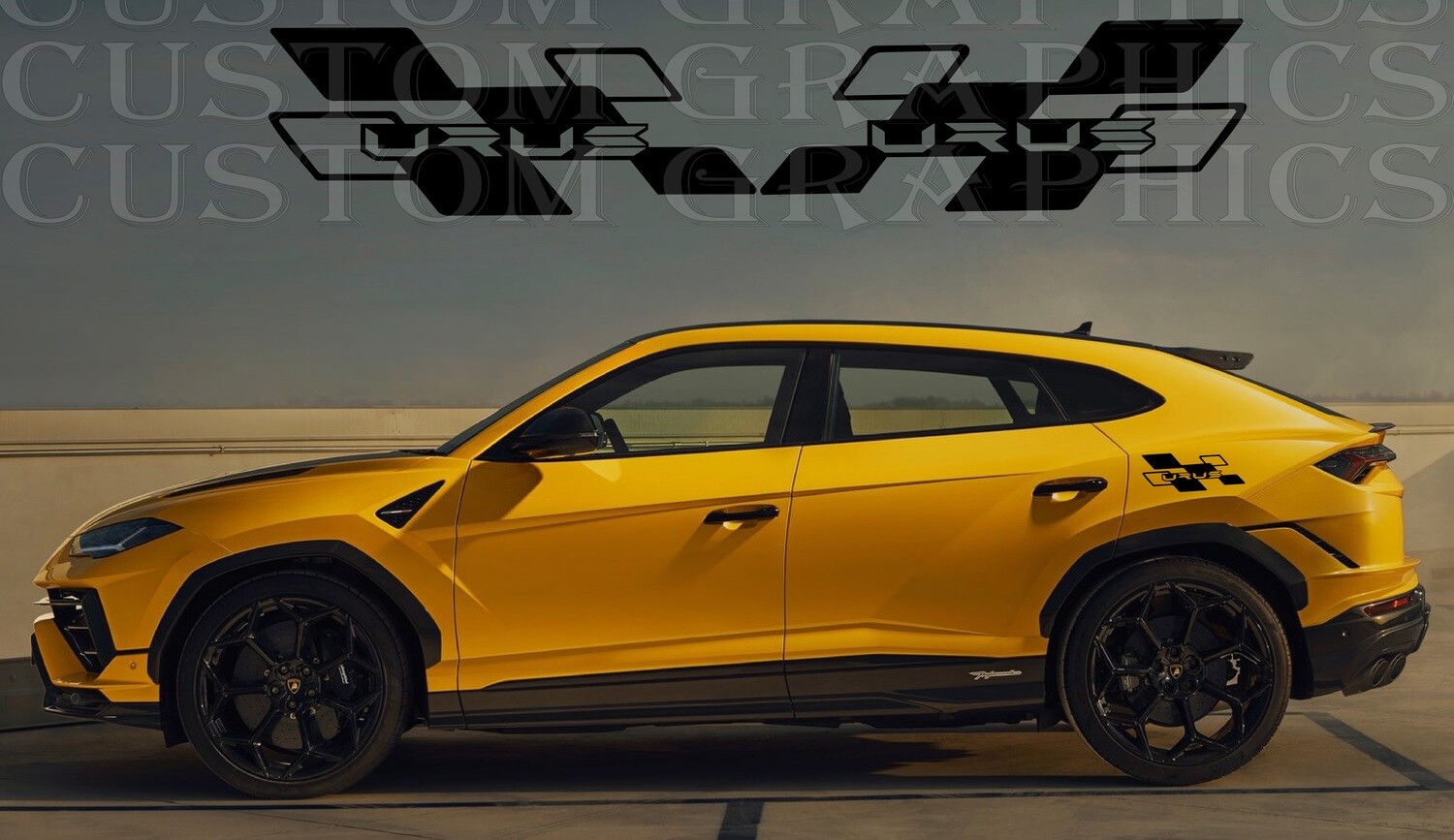 Decal Graphic Sticker Door Sport Stripe Kit Compatible with Lamborghini Urus