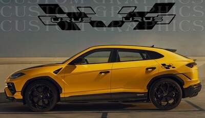 Decal Graphic Sticker Door Sport Stripe Kit Compatible with Lamborghini Urus