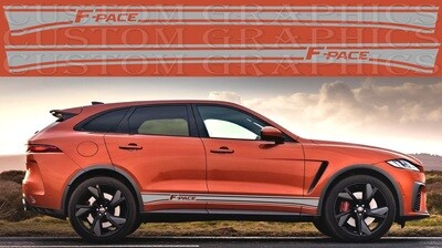 Side Door Stripe Custom kit Stickers Set Kit Compatible with Jaguar F-Pace SVR 2021