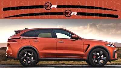 Set of Racing Side Stripes Compatible with Jaguar F-Pace SVR 2021