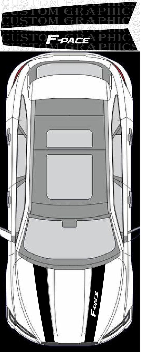 Hood Decals Compatible with Jaguar F-Pace SVR 2021