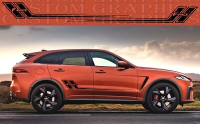 Side door vinyl decal sticker Compatible with Jaguar F-Pace SVR 2021