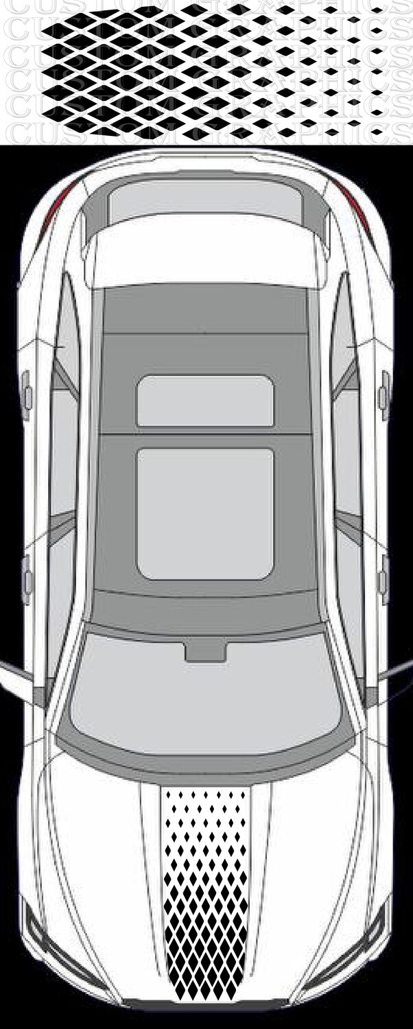 Hood Patern Decal Compatible with Jaguar F-Pace SVR 2021