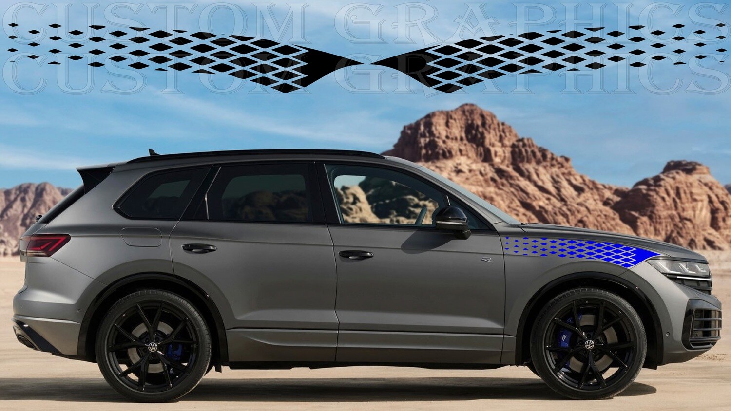 Set of Stickers Decal Stripe body kit Compatible with Touareg 2024
