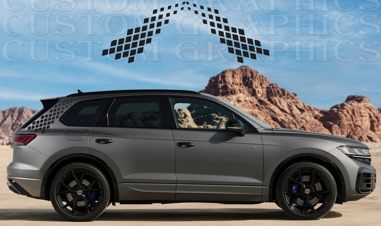 Sport Side door sticker racing design Compatible with Touareg 2024