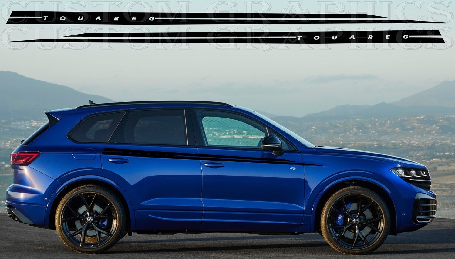 Pair of Sport Side Stripes Decal Sticker Vinyl Compatible with Touareg 2024