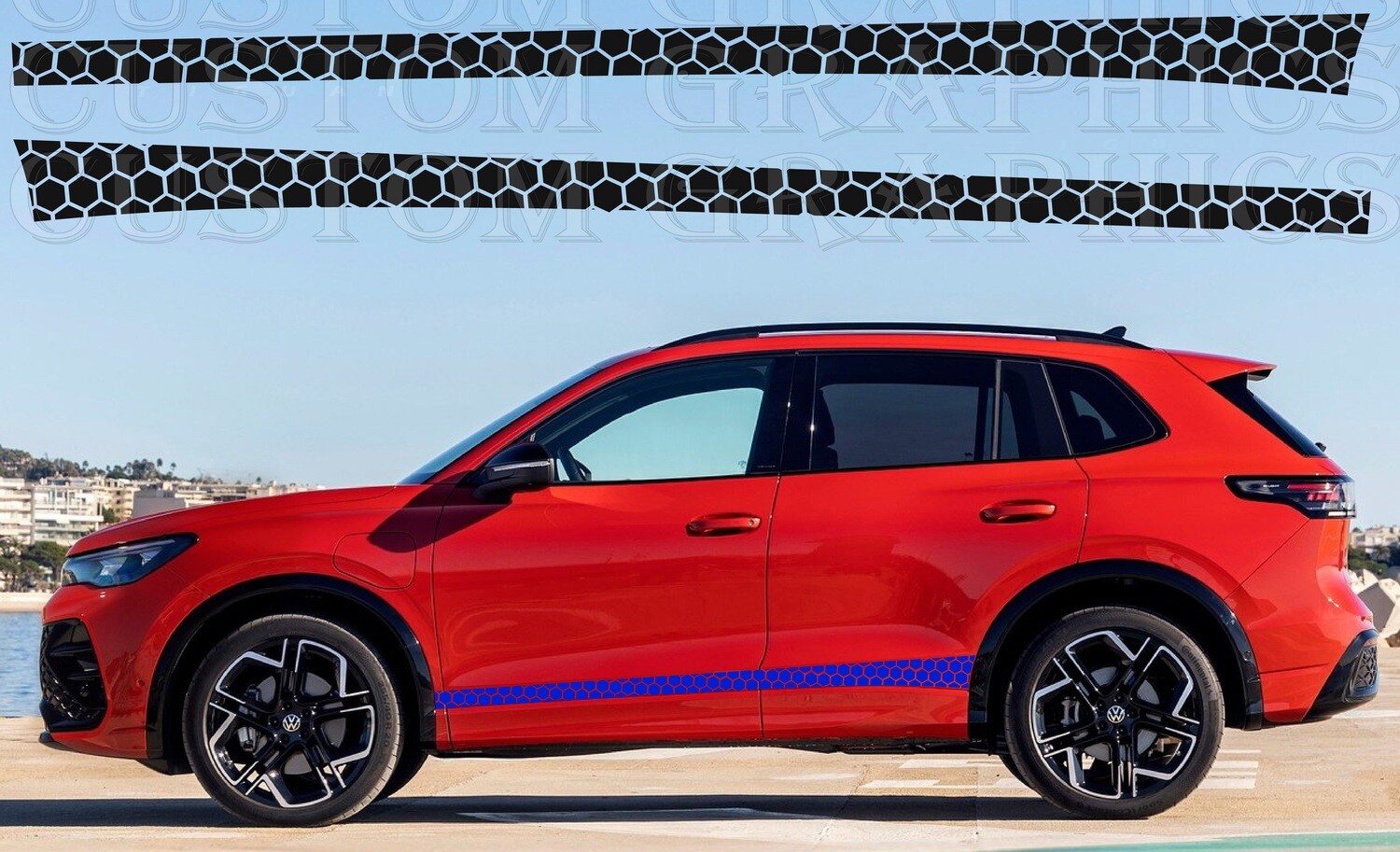 Sport Side door sticker racing design Compatible with Tiguan 2024