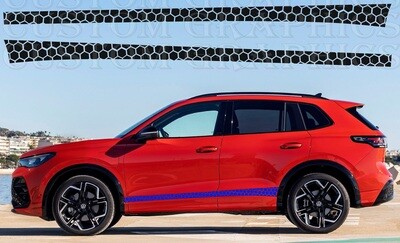 Sport Side door sticker racing design Compatible with Tiguan 2024
