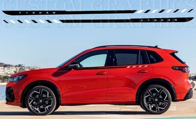 2x body decals side stripes Compatible with Tiguan 2024