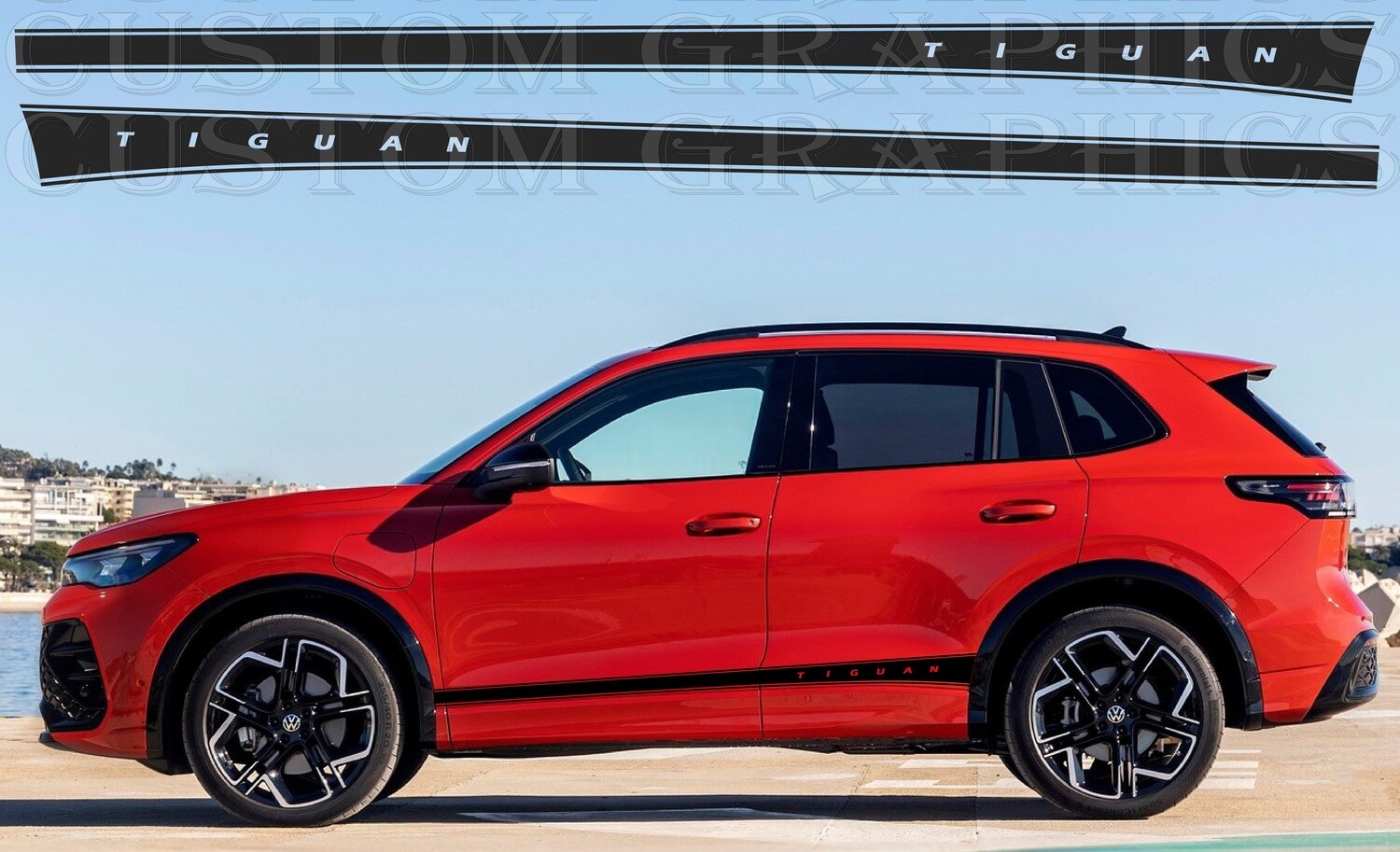 Vinyl Decal Custom Stickers Graphic kit Compatible with Tiguan 2024