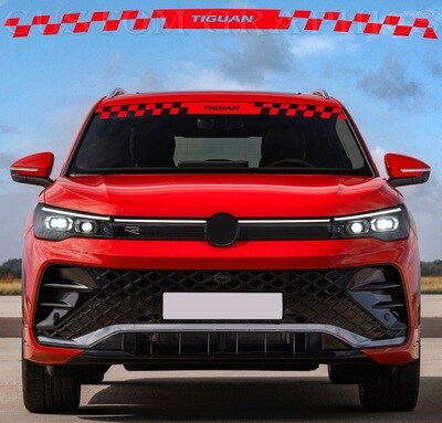front glass sticker racing design Compatible with Tiguan 2024