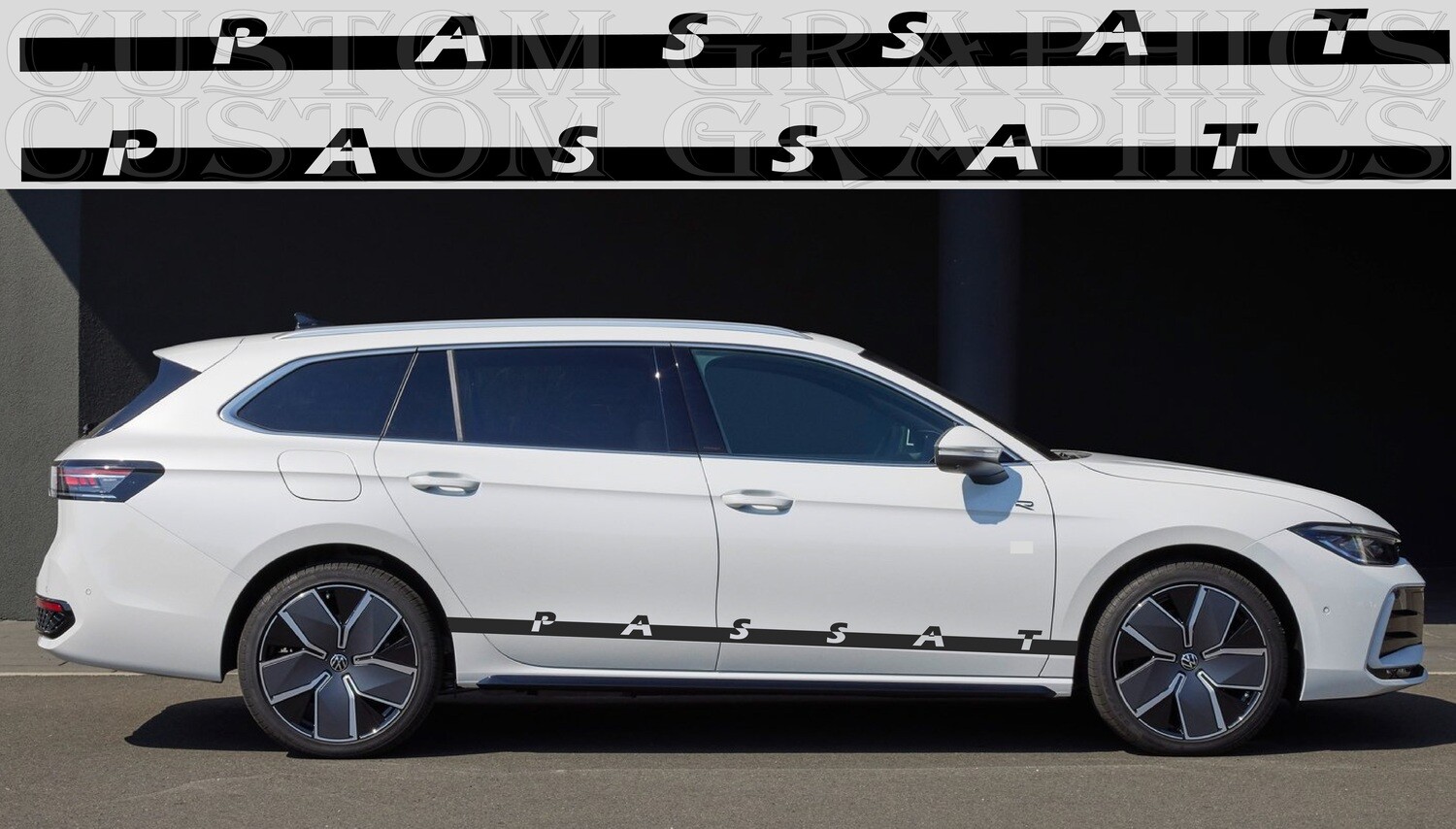 Set of Stickers Decal Stripe body kit Compatible with Passat 2024