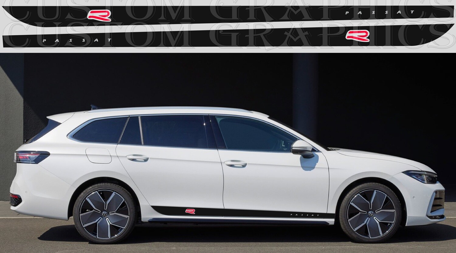 2x body decals side stripes Compatible with Passat 2024