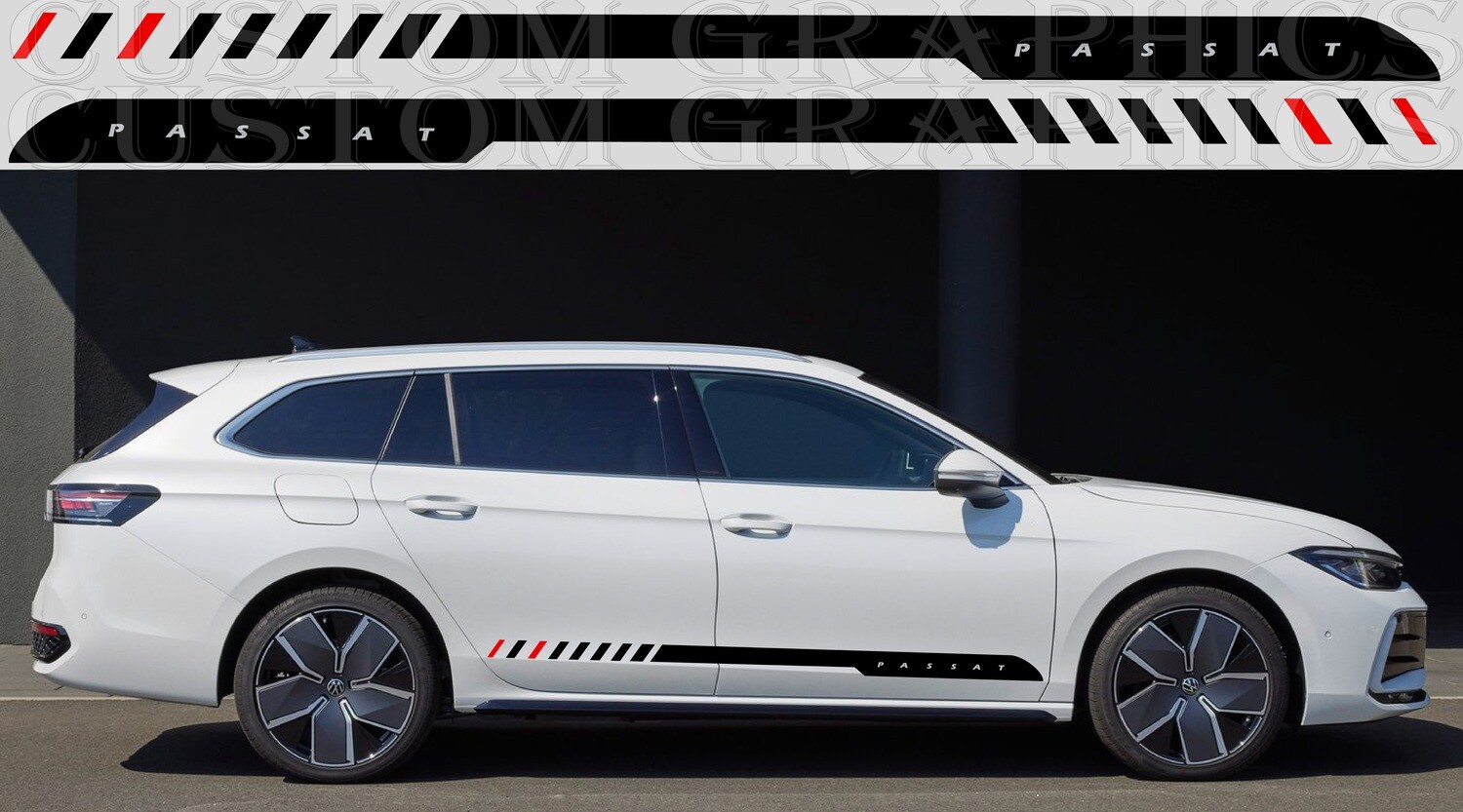 Sport Sticker Decal Side Door Stripes Compatible with Passat 2024
