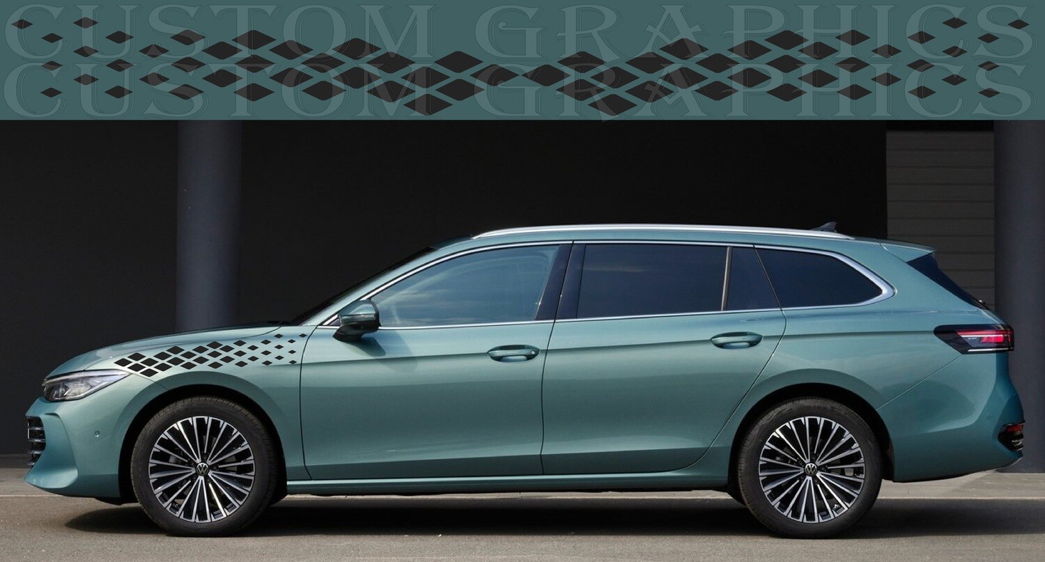 Side Door Stripe Custom kit Stickers Set Kit Compatible with Passat 2024
