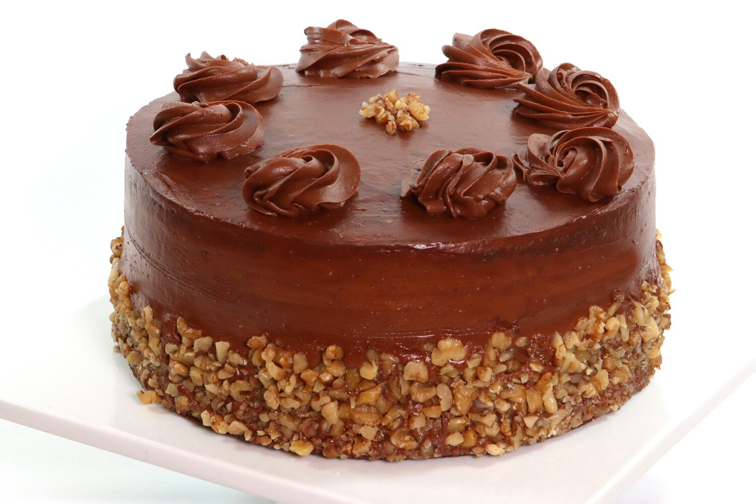 Chocolate Walnut Fudge Cake