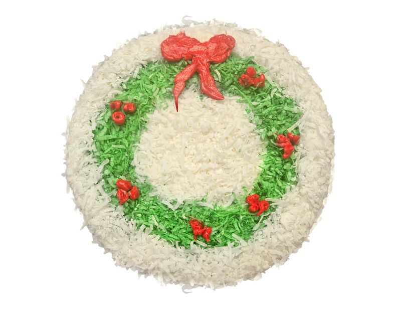 Christmas Themed Coconut Cake