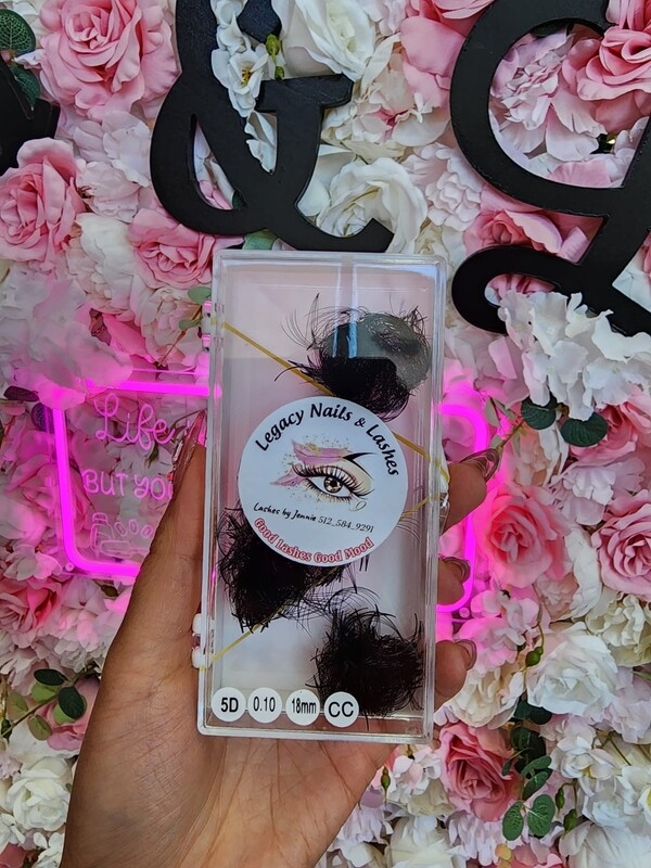 Lashes Mi Volume 5D (Size 9 To 18) 0.10 C Curl, 1000 Fans