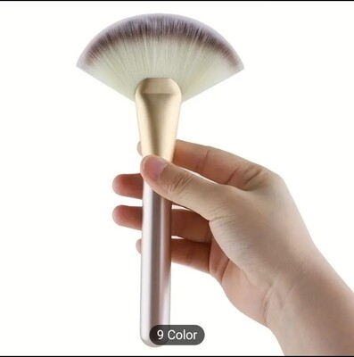 Nails dust brush fan shape.  3 colors. Gold, Blue, White