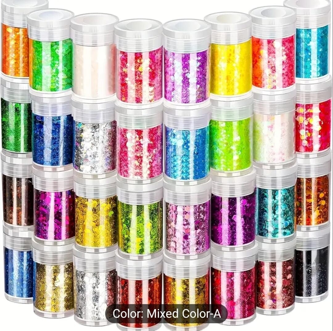 Chunky Nails Glitter 32 Colors.