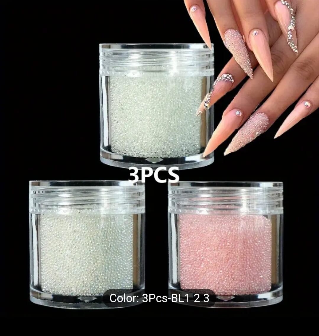 Set 3 Hộp pixie siêu sáng bóng cho nails.