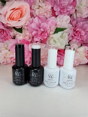 Super White and Super Back Gel Polish/ Matte and Shinny Diamond Top Coat (non_wipe) EmpoFuture