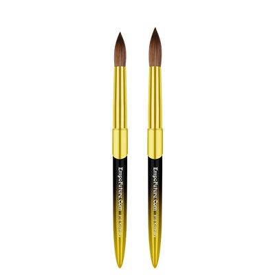 Black &amp; Gold Acrylic Nail Brush Size 16 and 18