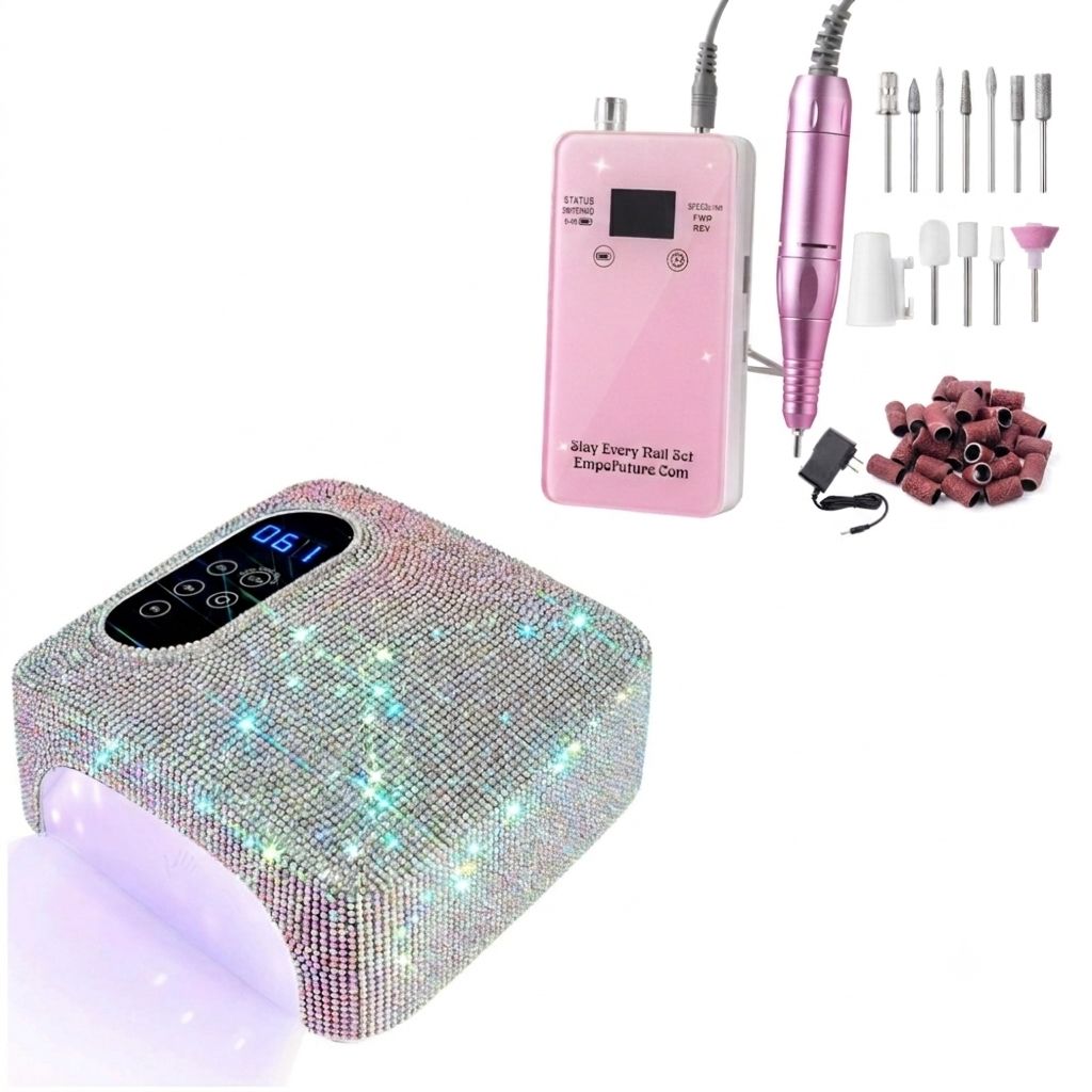 UV LED Light &amp; Pink Drill Combo