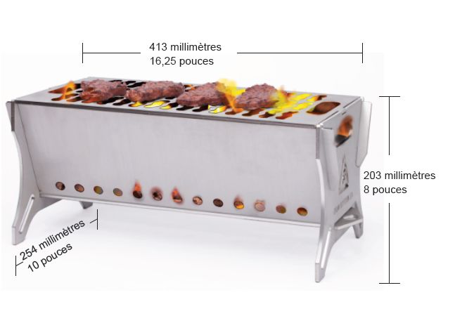 BBQ portatif PROCEPTION en acier inoxydable