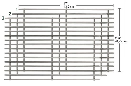 Ensemble de 3 grilles de cuisson pour foyer Ambitieux