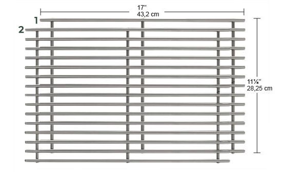 Ensemble de 2 grilles de cuisson pour foyer Brassero