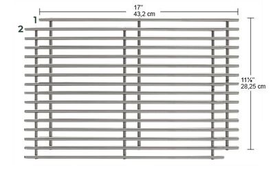 Ensemble de 2 grilles de cuisson pour foyer Brassero