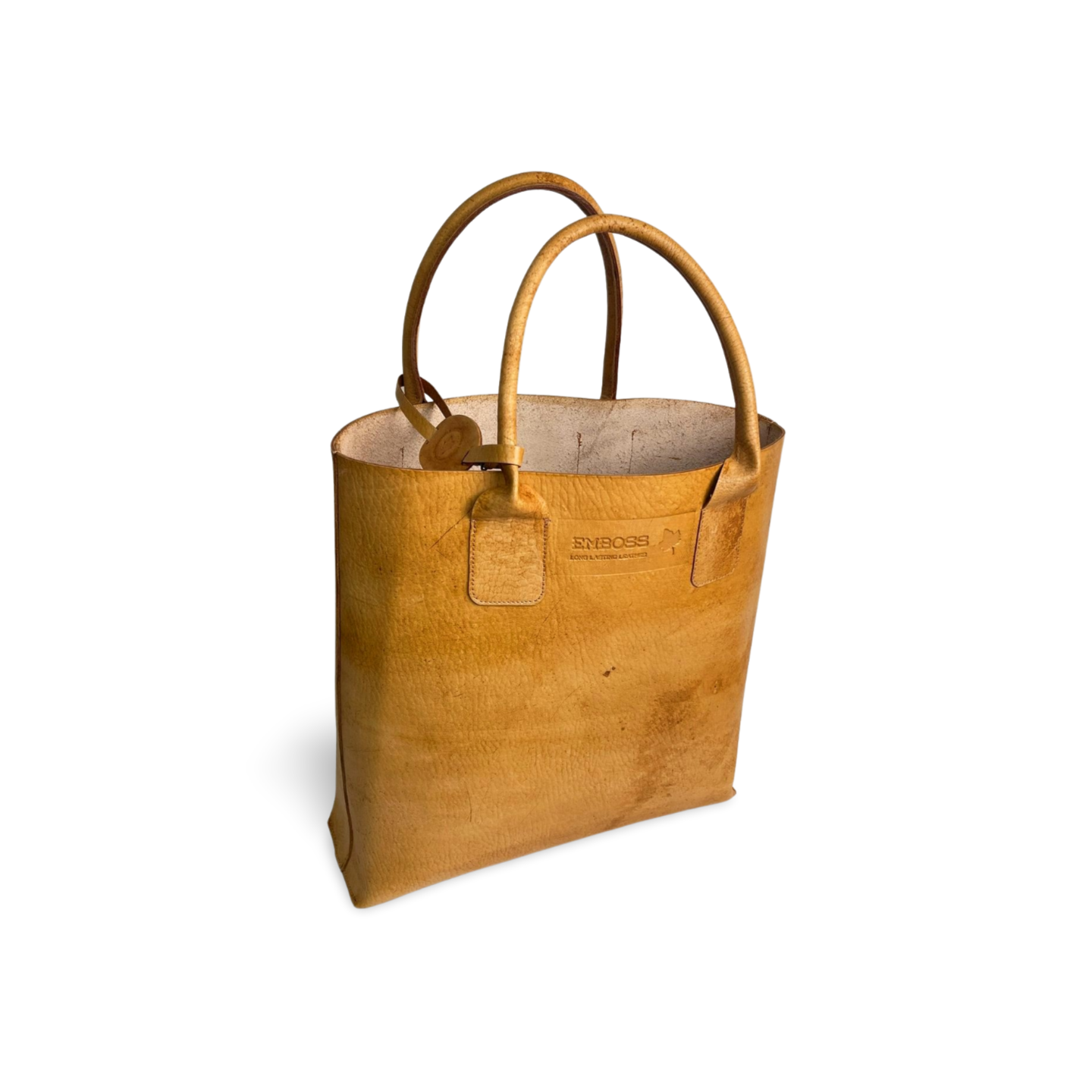 Bolso Tote asas cortas en vaqueta de 2 mm