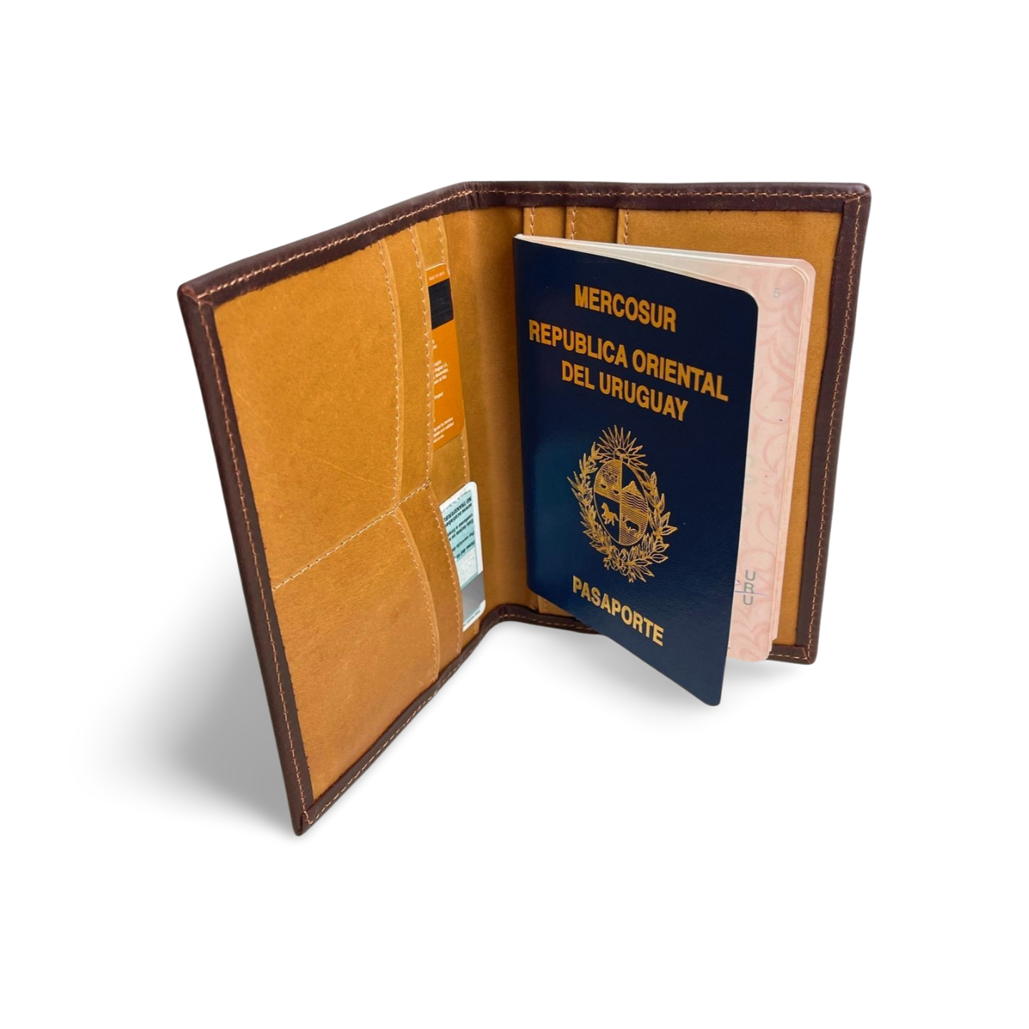 Porta Pasaporte con bolsillos interiores