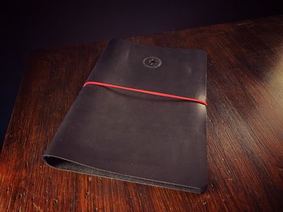 A5 - Tapa de cuero NEGRA