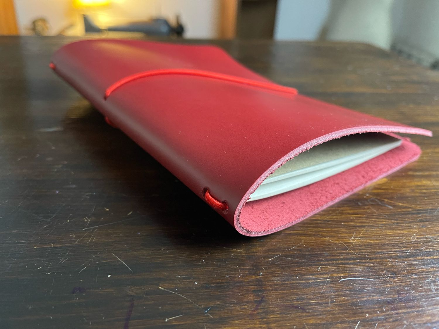 A5 - Tapa de cuero ROJA