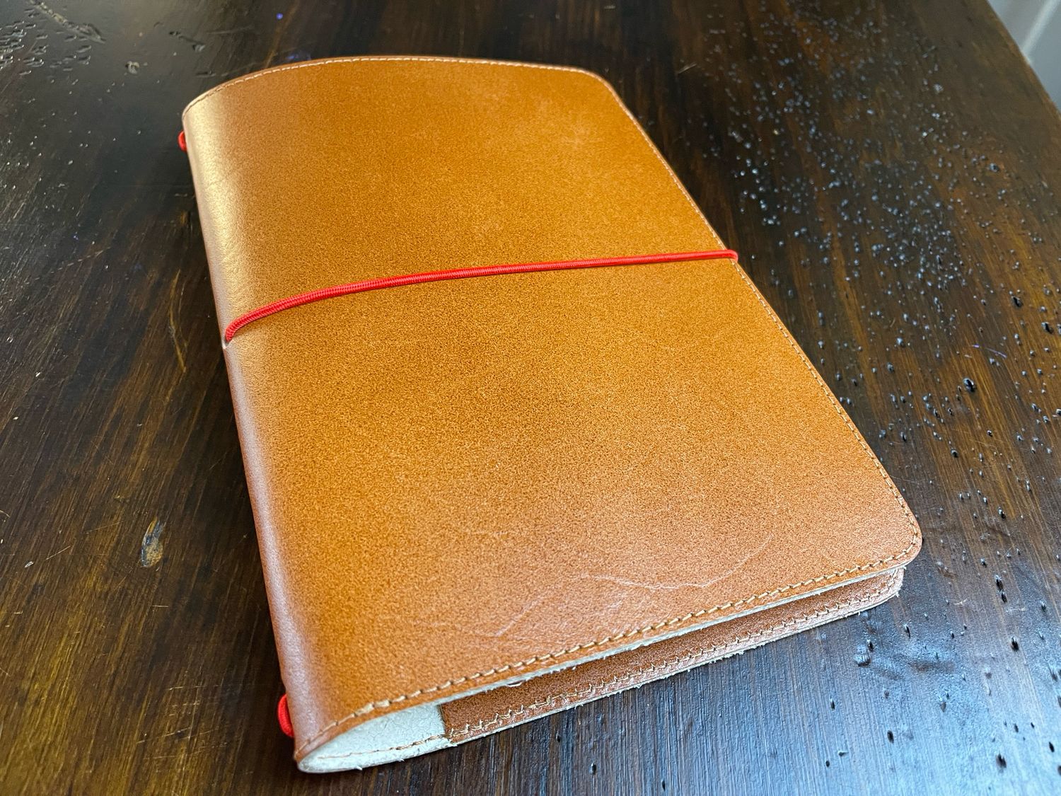 A5 Tapa de cuero MAÍZ (con bolsillos interiores)