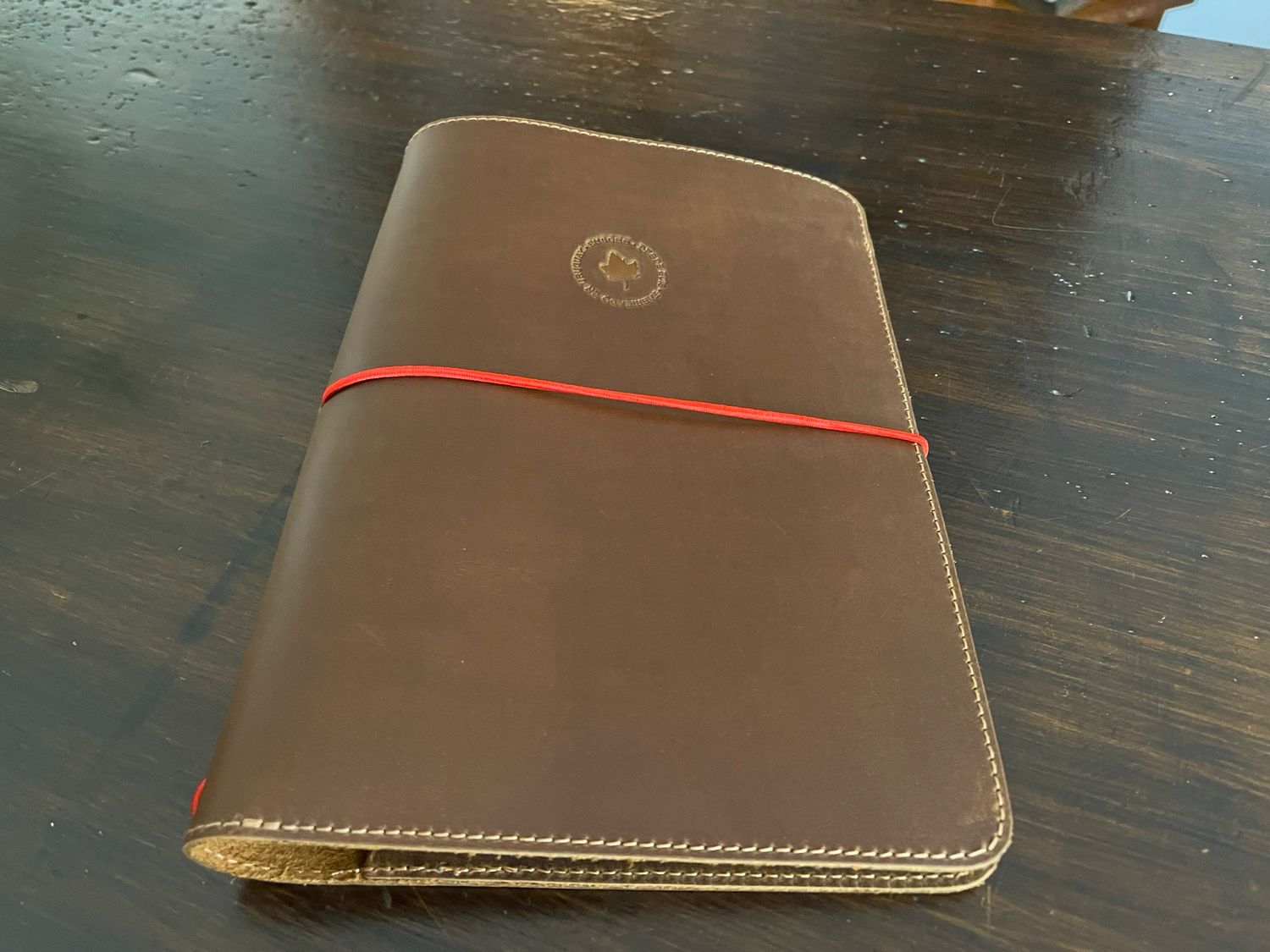 A5 Tapa de cuero OXIDO ENGRASADO (con bolsillos interiores)