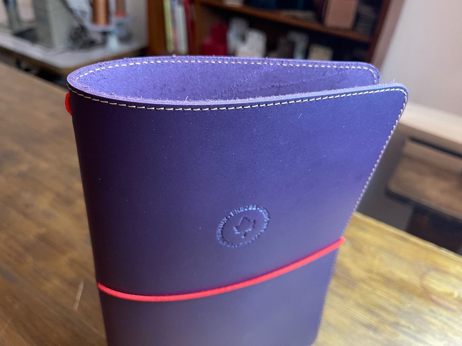 A5 - Tapa de cuero PÚRPURA