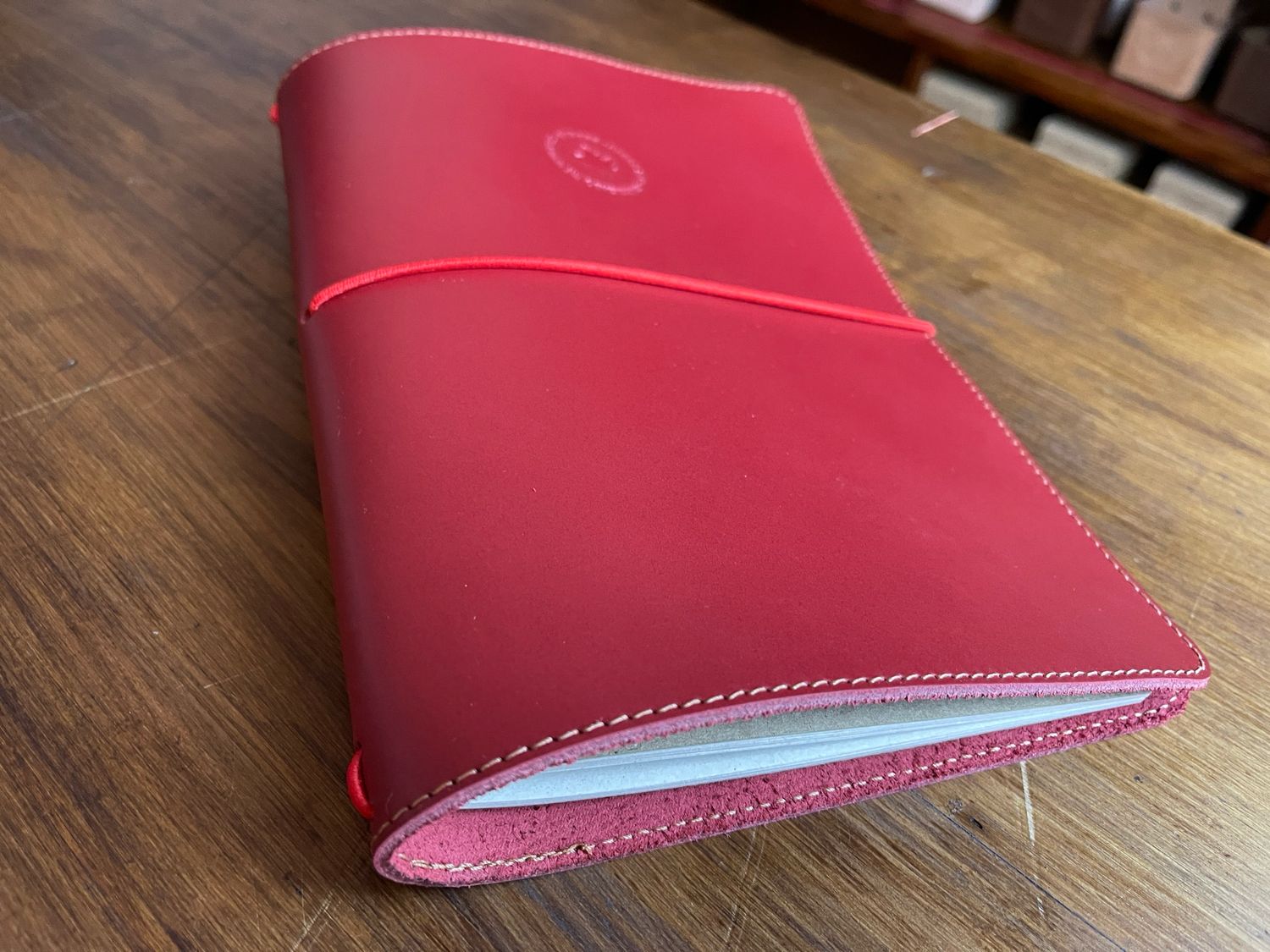 A5 - Tapa de cuero ROJA