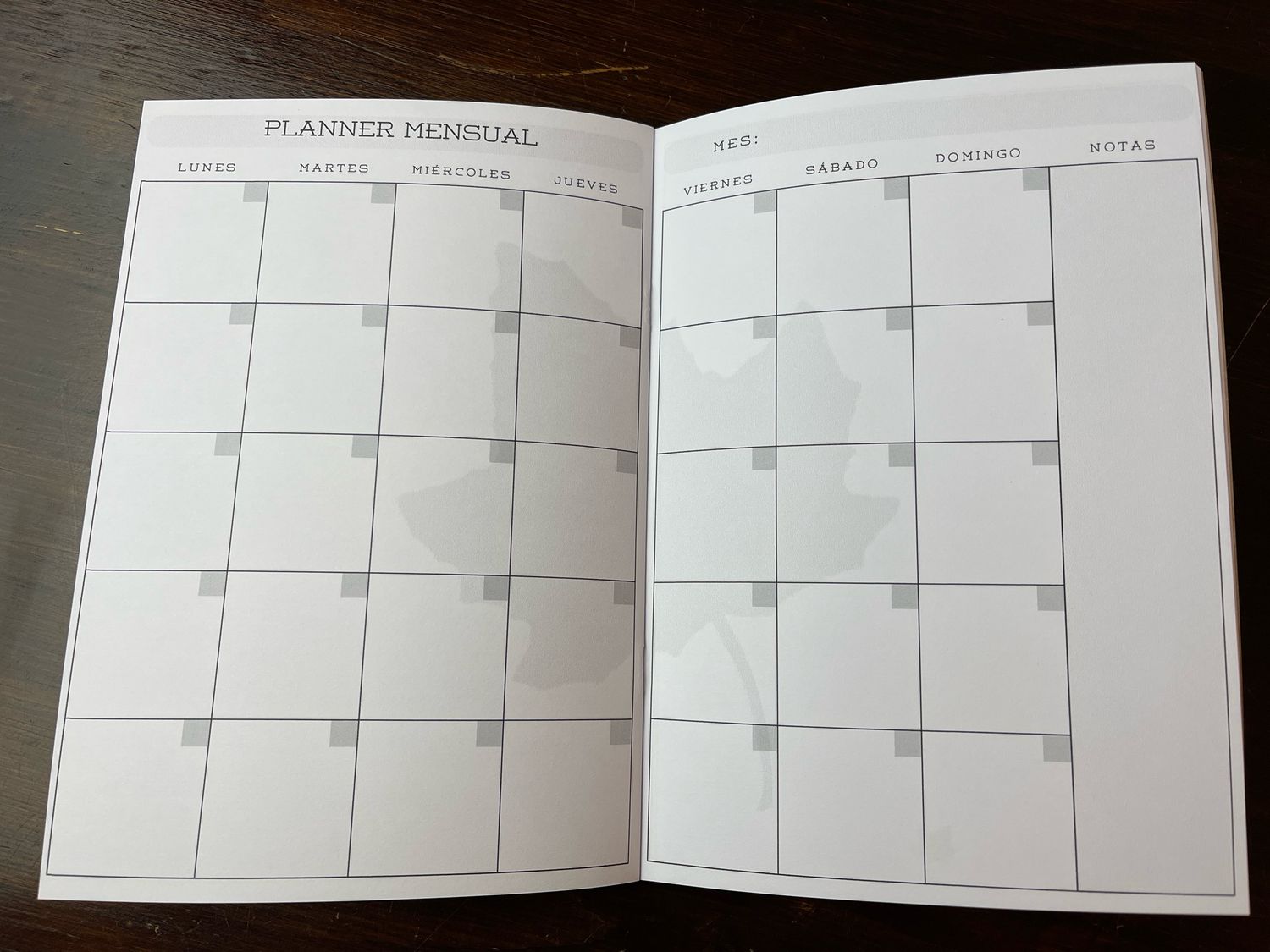 A5 - Cuaderno Planner Mensual ( 21cm x 15cm )