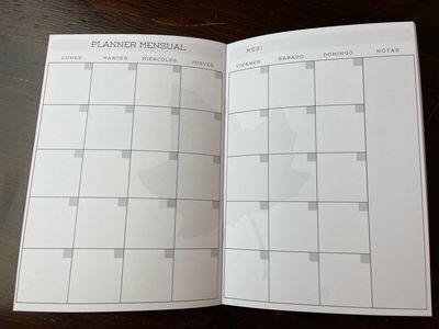 A5 - Cuaderno Planner Mensual ( 21cm x 15cm )