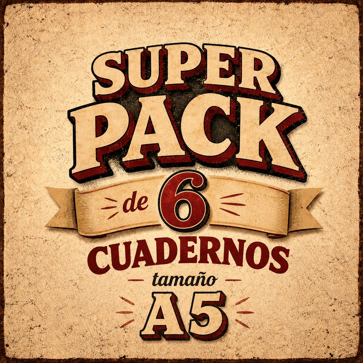 Super Pack x 6 Cuadernos A5