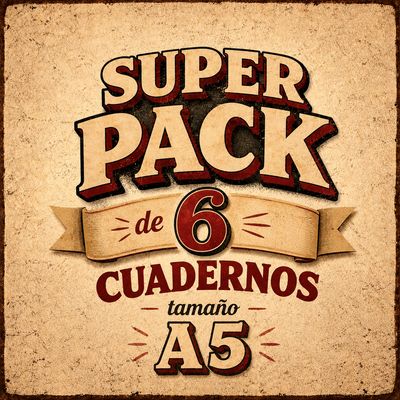 Super Pack x 6 Cuadernos A5