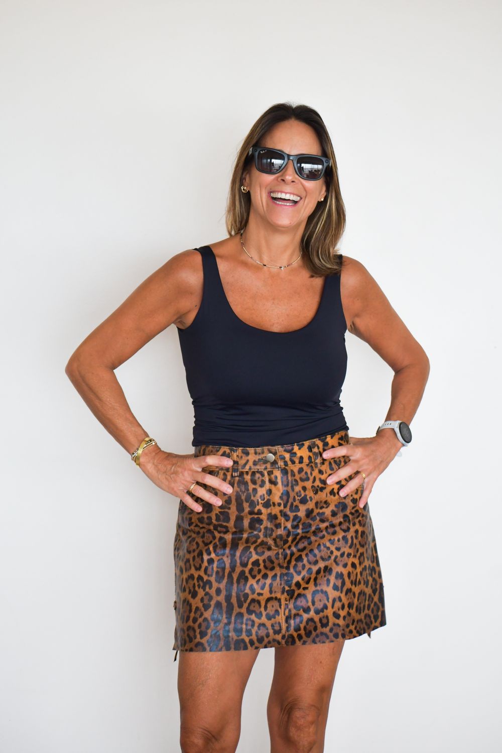 Leather Skirt Animal Print