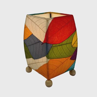 Mini Square Cocoa Leaf Lamp Multi