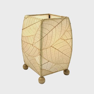 Mini Square Cocoa Leaf Lamp Natural